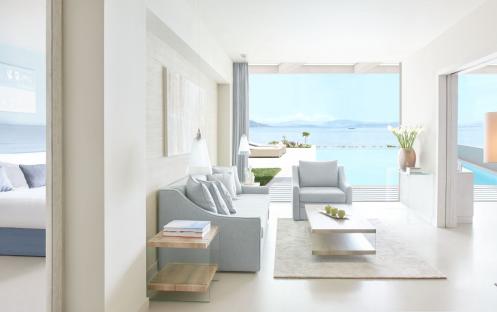 Ikos Dassia-Deluxe Two Bedroom Suite with Private Pool living room_15284